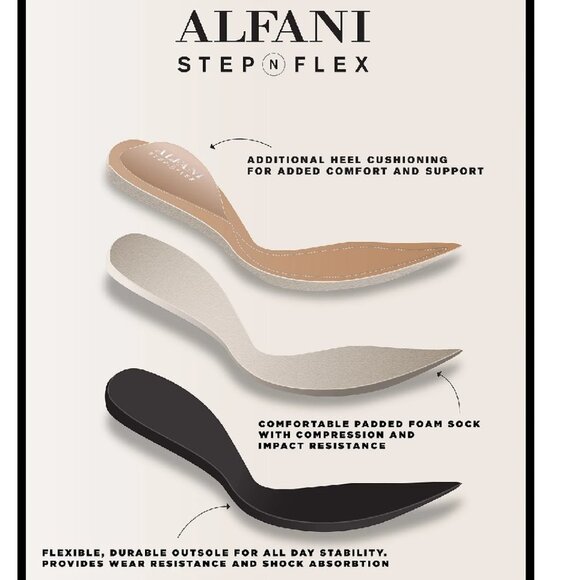 Alfani Step 'N Flex Oreena Faux-Fur-Cuff Wedge Booties - Picture 8 of 8